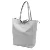MiaMore 01-014 Z szürke női bőr válltáska 40 x 38 x 13 cm