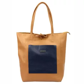 MiaMore 01-060 barna női bőr válltáska 39 x 37 x 13 cm