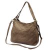 VS 023 drapp női bőr kézitáska, oldaltáska 36 x 30 x 16 cm