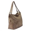 VS 023 drapp női bőr kézitáska, oldaltáska 36 x 30 x 16 cm