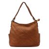 VS 023 barna női bőr válltáska 36 x 30 x 16 cm
