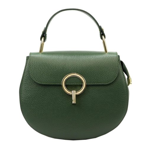 Luka 20-059 khaki női bőr kézitáska 24 x 18 x 9 cm