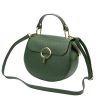 Luka 20-059 khaki női bőr kézitáska 24 x 18 x 9 cm