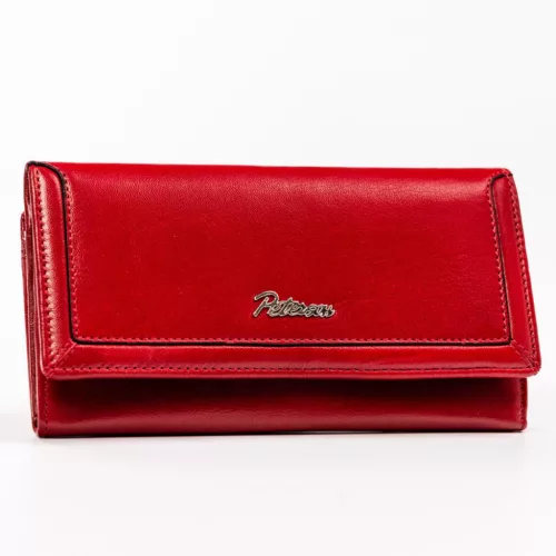 Peterson PTN KA-23 piros női bőr pénztárca 18 x 12 x 3 cm
