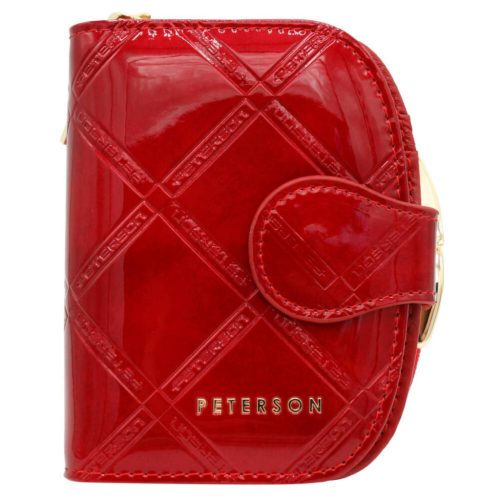 Peterson PTN 43972-PLT piros női bőr pénztárca 9 x 11.5 x 3.5 cm