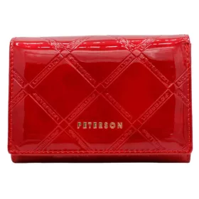   Peterson PTN 445-PLT piros női bőr pénztárca 14 x 11.5 x 3 cm