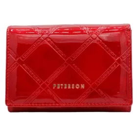   Peterson PTN 445-PLT piros női bőr pénztárca 14 x 11.5 x 3 cm