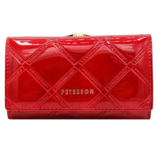 Peterson PTN 55020-PLT piros női bőr pénztárca 14 x 8.5 x 3.5 cm