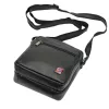 Nordee MSD-02 GM01 NAPPA fekete férfi bőr oldaltáska 18 x 21 x 9 cm