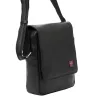 Nordee MSD-02 GM03 NAPPA fekete férfi bőr oldaltáska 21 x 23 x 7 cm