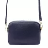 MiaMore 01-062 GOLD navy női bőr válltáska, oldaltáska 18.5 x 13.5 x 7.5 cm