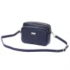 MiaMore 01-062 GOLD navy női bőr válltáska, oldaltáska 18.5 x 13.5 x 7.5 cm
