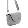Luka 20-063 szürke női bőr válltáska, oldaltáska, crossbody 26 x 16 x 9 cm