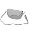 Luka 20-063 szürke női bőr válltáska, oldaltáska, crossbody 26 x 16 x 9 cm
