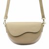 Luka 20-063 bézs női bőr válltáska, oldaltáska, crossbody 26 x 16 x 9 cm