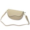 Luka 20-063 bézs női bőr válltáska, oldaltáska, crossbody 26 x 16 x 9 cm