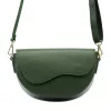 Luka 20-063 zöld női bőr válltáska, oldaltáska, crossbody 26 x 16 x 9 cm