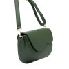 Luka 20-063 zöld női bőr válltáska, oldaltáska, crossbody 26 x 16 x 9 cm