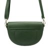 Luka 20-063 zöld női bőr válltáska, oldaltáska, crossbody 26 x 16 x 9 cm