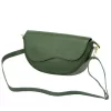 Luka 20-063 zöld női bőr válltáska, oldaltáska, crossbody 26 x 16 x 9 cm