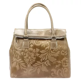 Luka 20-054 taupe női bőr válltáska 37 x 30 x 15 cm