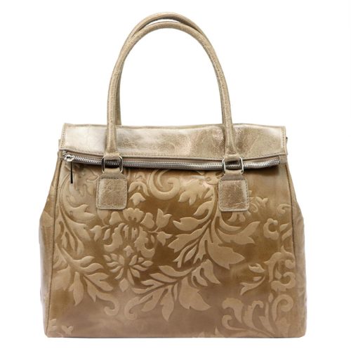 Luka 20-054 taupe női bőr válltáska 37 x 30 x 15 cm