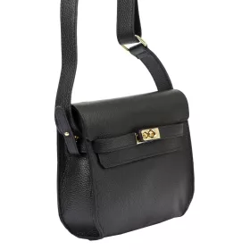 Luka 20-064 fekete női bőr válltáska 25.5 x 20 x 6.5 cm