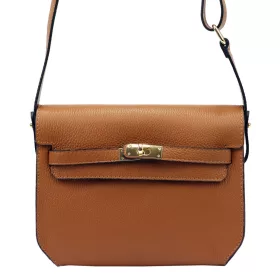 Luka 20-064 konyak női bőr válltáska 25.5 x 20 x 6.5 cm