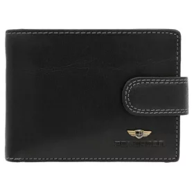   Peterson PTN WL-1012L-COM fekete férfi bőr pénztárca 10,5 x 12,5 x 3 cm