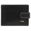 Peterson PTN WL-1012L-COM fekete férfi bőr pénztárca 10,5 x 12,5 x 3 cm