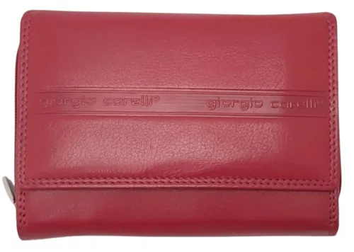 Giorgio Carelli piros pénztárca 13,3 × 9,6 cm