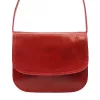 Florence piros női bőr válltáska, crossbody 27 x 21 x 10 cm