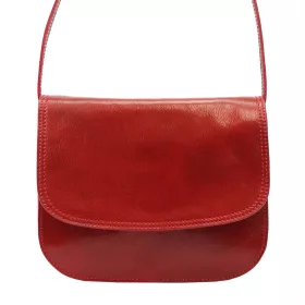   Florence piros női bőr válltáska, crossbody 27 x 21 x 10 cm