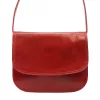 Florence piros női bőr válltáska, crossbody 27 x 21 x 10 cm