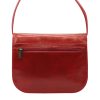 Florence piros női bőr válltáska, crossbody 27 x 21 x 10 cm