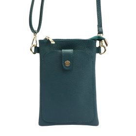   Luka 20-070 kék női bőr telefontartó, partytáska 14 x 21 x 3.5 cm