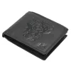 Money Kepper TCC 5600-2 RFID fekete koponya mintás férfi bőr pénztárca 12.5 x 10 x 3 cm