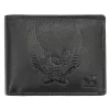 Money Kepper TCC 5600-1 RFID fekete sas mintás férfi bőr pénztárca 12.5 x 10 x 3 cm