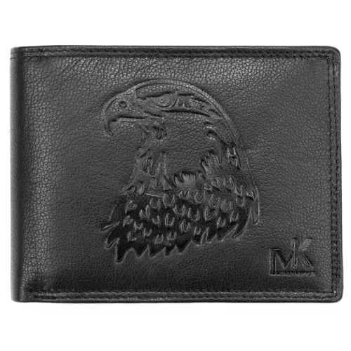 Money Kepper TCC 5600-5 RFID fekete sas fej mintás férfi bőr pénztárca 12.5 x 10 x 3 cm