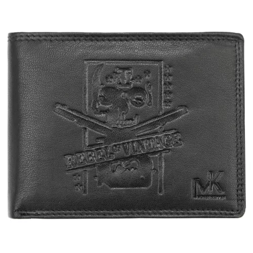 Money Kepper TCC 5600-6 RFID fekete mintás férfi bőr pénztárca 12.5 x 10 x 3 cm