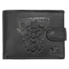 Money Kepper TCC 5600B-2 RFID fekete koponya mintás férfi bőr pénztárca 13 x 10 x 3 cm
