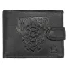 Money Kepper TCC 5600B-2 RFID fekete koponya mintás férfi bőr pénztárca 13 x 10 x 3 cm