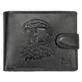  Money Kepper TCC 5600B-5 RFID fekete sas fej mintás férfi bőr pénztárca 13 x 10 x 3 cm