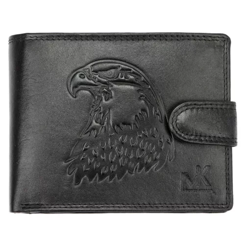Money Kepper TCC 5600B-5 RFID fekete sas fej mintás férfi bőr pénztárca 13 x 10 x 3 cm
