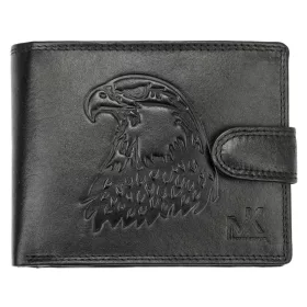   Money Kepper TCC 5600B-5 RFID fekete sas fej mintás férfi bőr pénztárca 13 x 10 x 3 cm