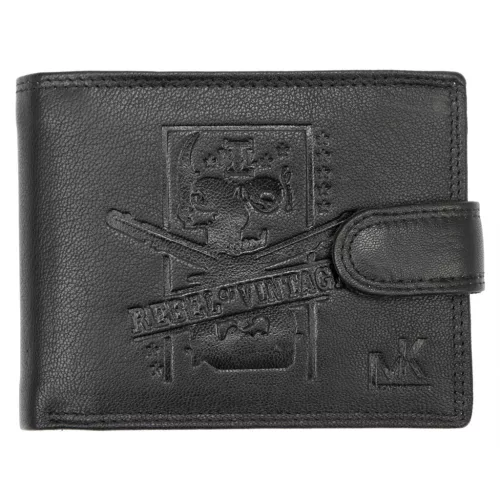 Money Kepper TCC 5600B-6 RFID fekete mintás férfi bőr pénztárca 13 x 10 x 3 cm