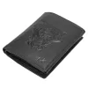 Money Kepper TCC 5601-2 RFID fekete koponya mintás férfi bőr pénztárca 10 x 13 x 3 cm
