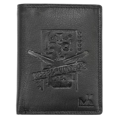 Money Kepper TCC 5601-6 RFID fekete mintás férfi bőr pénztárca 10 x 13 x 3 cm