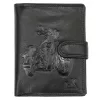 Money Kepper TCC 5601B-4 RFID fekete motor mintás férfi bőr pénztárca 10.5 x 13 x 3 cm