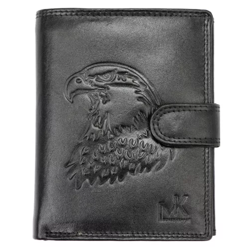 Money Kepper TCC 5601B-5 RFID fekete sas mintás férfi bőr pénztárca 10.5 x 13 x 3 cm